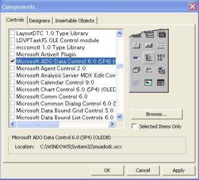 Microsoft Chart Activex Control